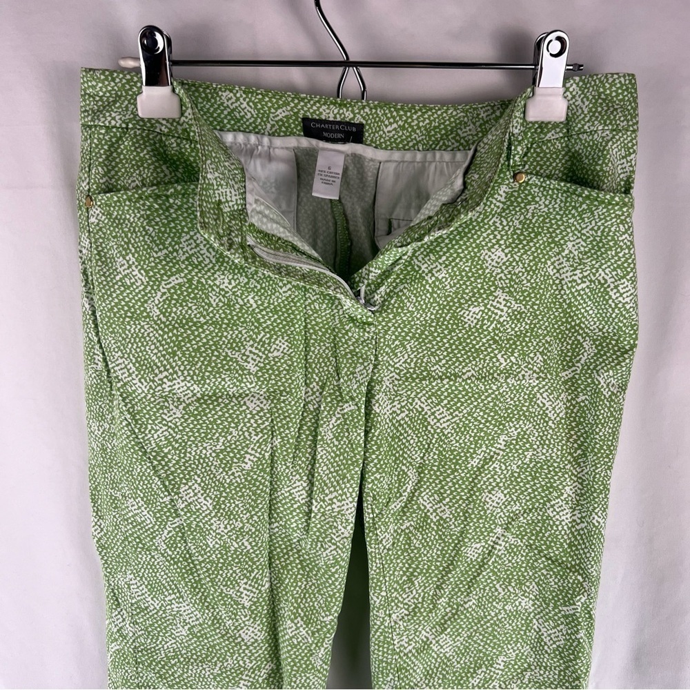Charter Club Modern - Women’s Pants - Size 6 - Green and White Pattern - Picture 10 of 10